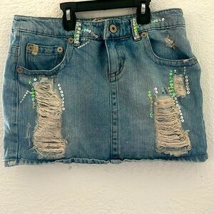 Blue jeans skirt